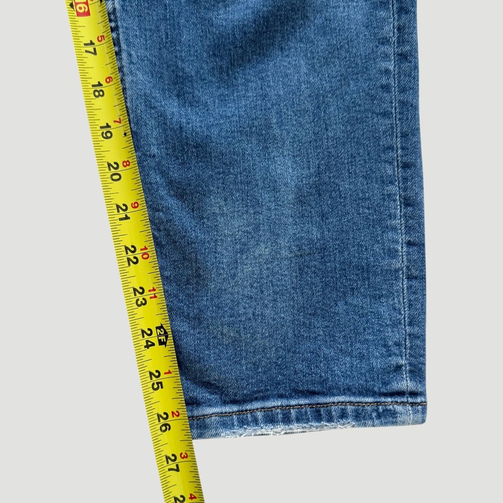 Vervet Blue High Rise Button Fly Distressed Skinny Jeans Women's Sz 29 Grunge - Picture 6 of 11